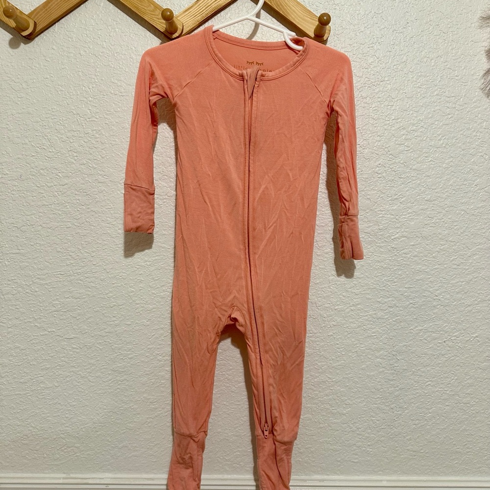 Little Sleepies Coral Kids Footie